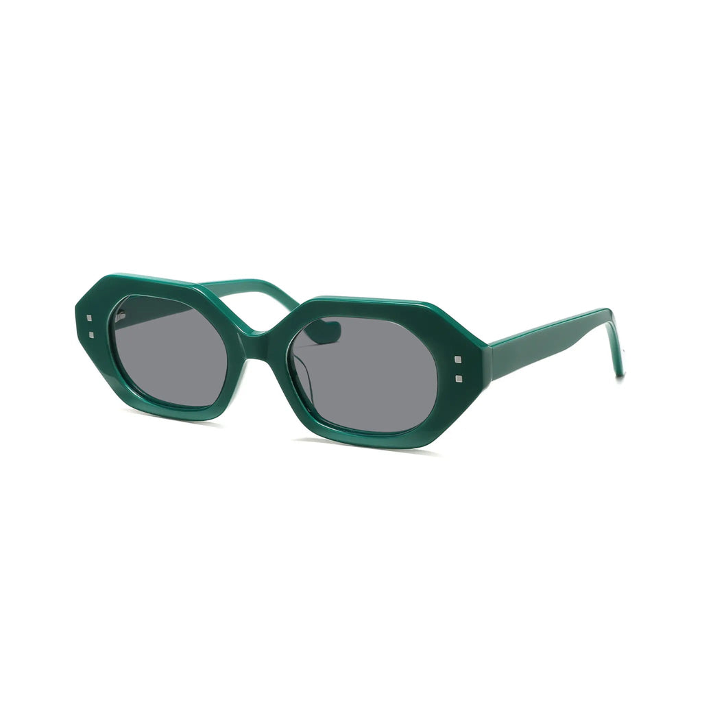 Betty’s Retro Shades Bettina sunglasses in green with dark grey lenses