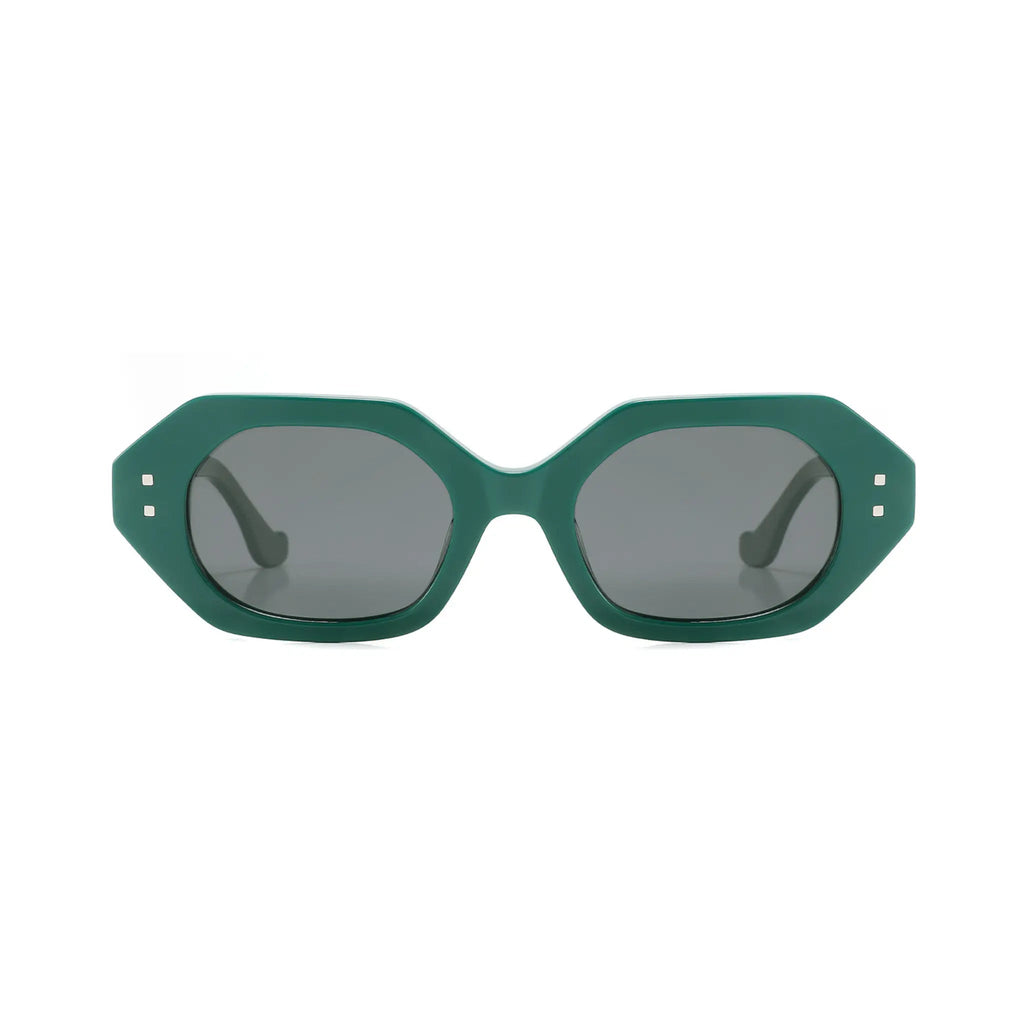 Betty’s Retro Shades Bettina sunglasses in green with dark grey lenses