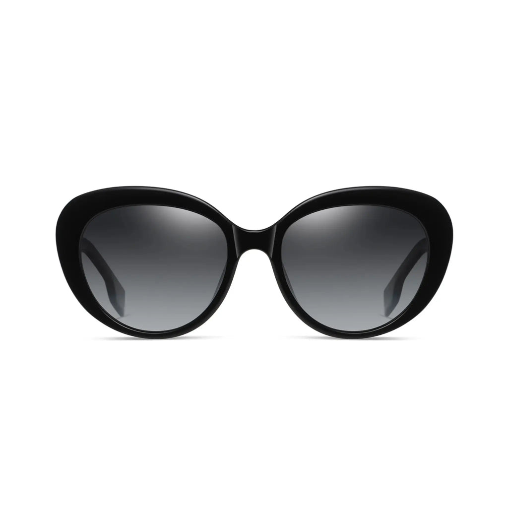 Betty’s Retro Shades Charlene sunglasses in black with dark grey lenses