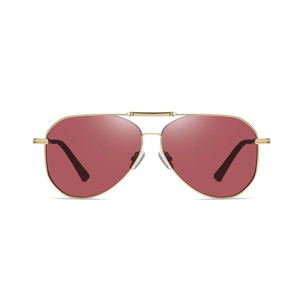 Betty’s Retro Shades Cherry sunglasses in gold with pink amber lenses