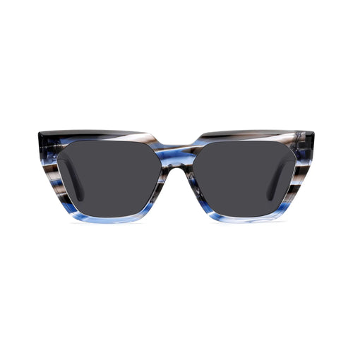 Betty’s Retro Shades Cora sunglasses in marbled blue with dark grey lenses