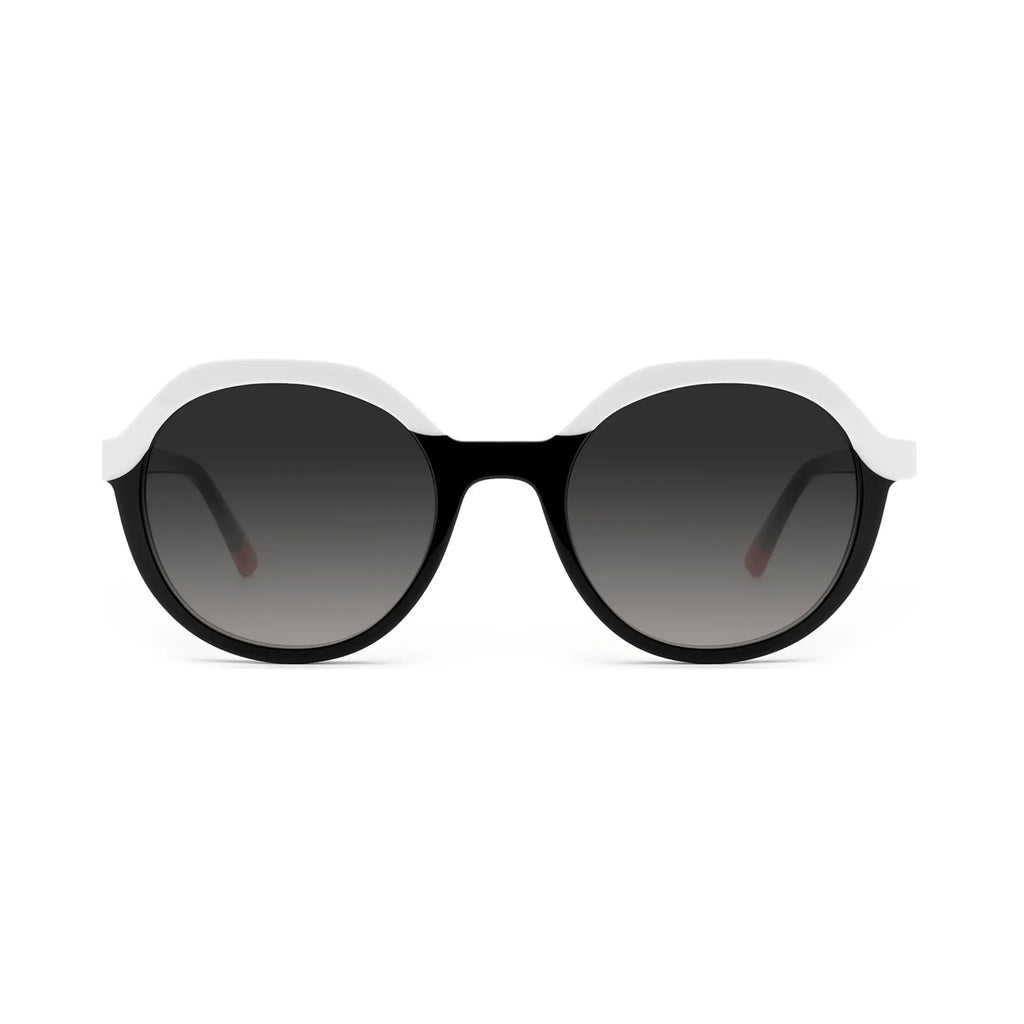Betty’s Retro Shades Dotty sunglasses in marbled black with grey gradient lenses