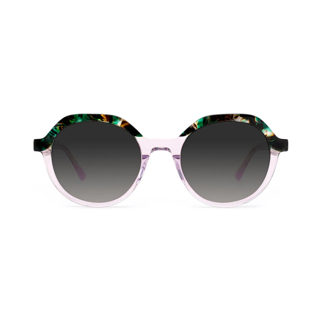 Betty’s Retro Shades Dotty sunglasses in marbled purple with grey gradient lenses