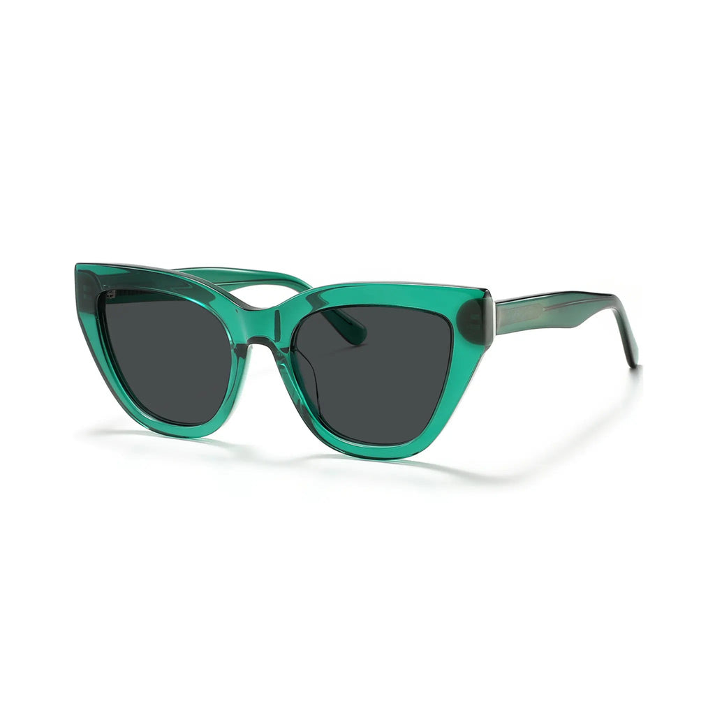 Betty’s Retro Shades Faye sunglasses in clear green with dark grey lenses