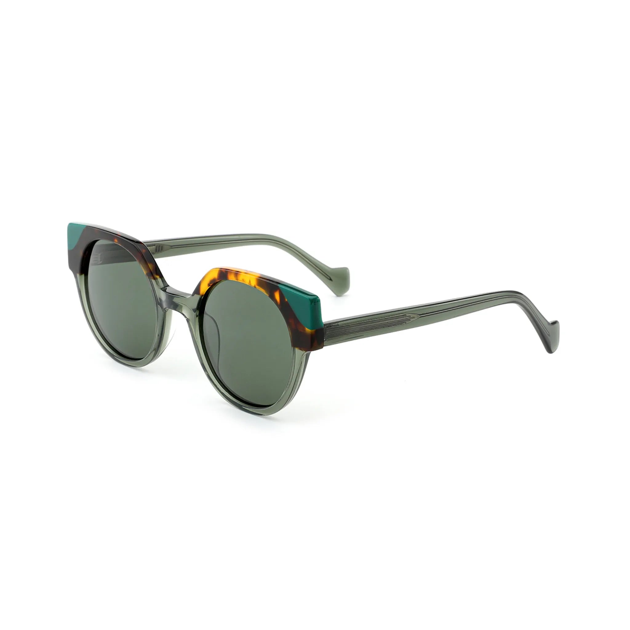 Betty’s Retro Shades Joyce sunglasses in marbled green with green lenses