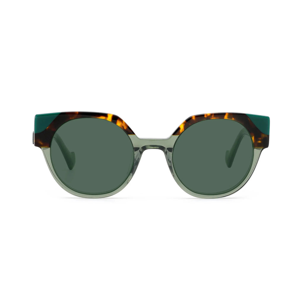 Betty’s Retro Shades Joyce sunglasses in marbled green with green lenses