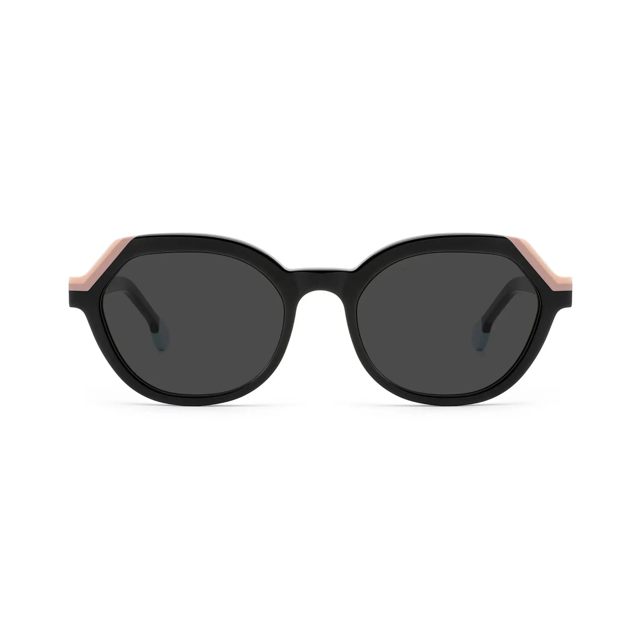 Betty’s Retro Shades Judith sunglasses in marbled black with dark grey lenses