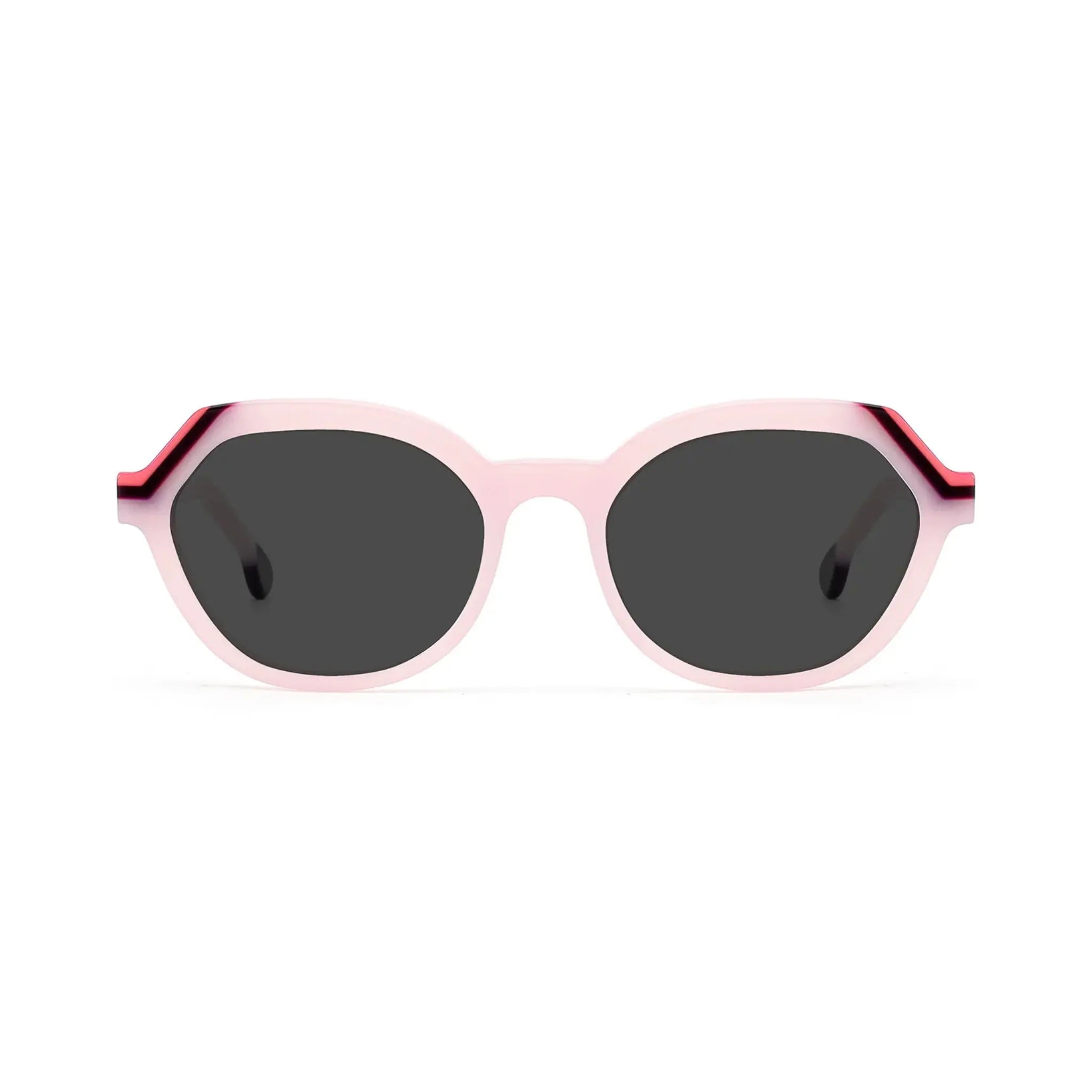 Betty’s Retro Shades Judith sunglasses in marbled pink with dark grey lenses