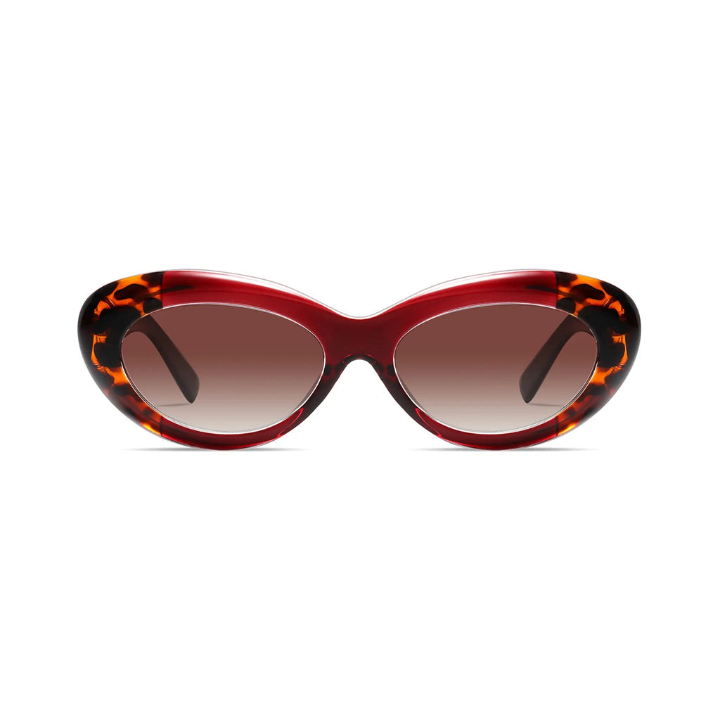 Betty’s Retro Shades June sunglasses in marbled brown with amber gradient lenses