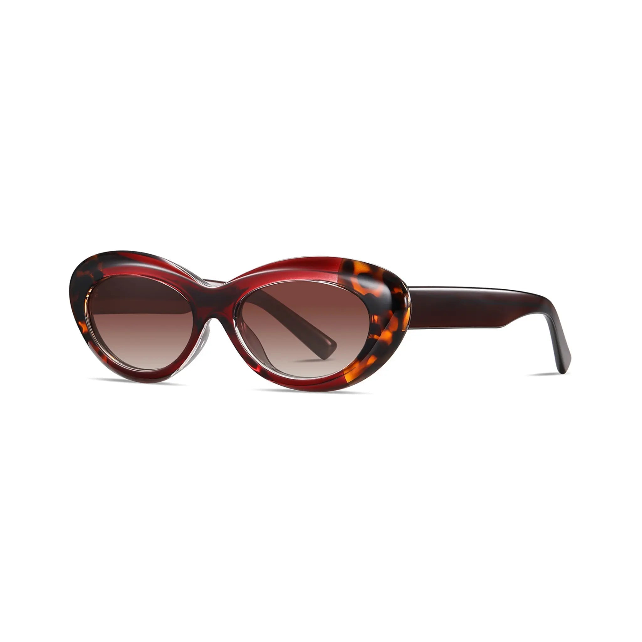 Betty’s Retro Shades June sunglasses in marbled brown with amber gradient lenses