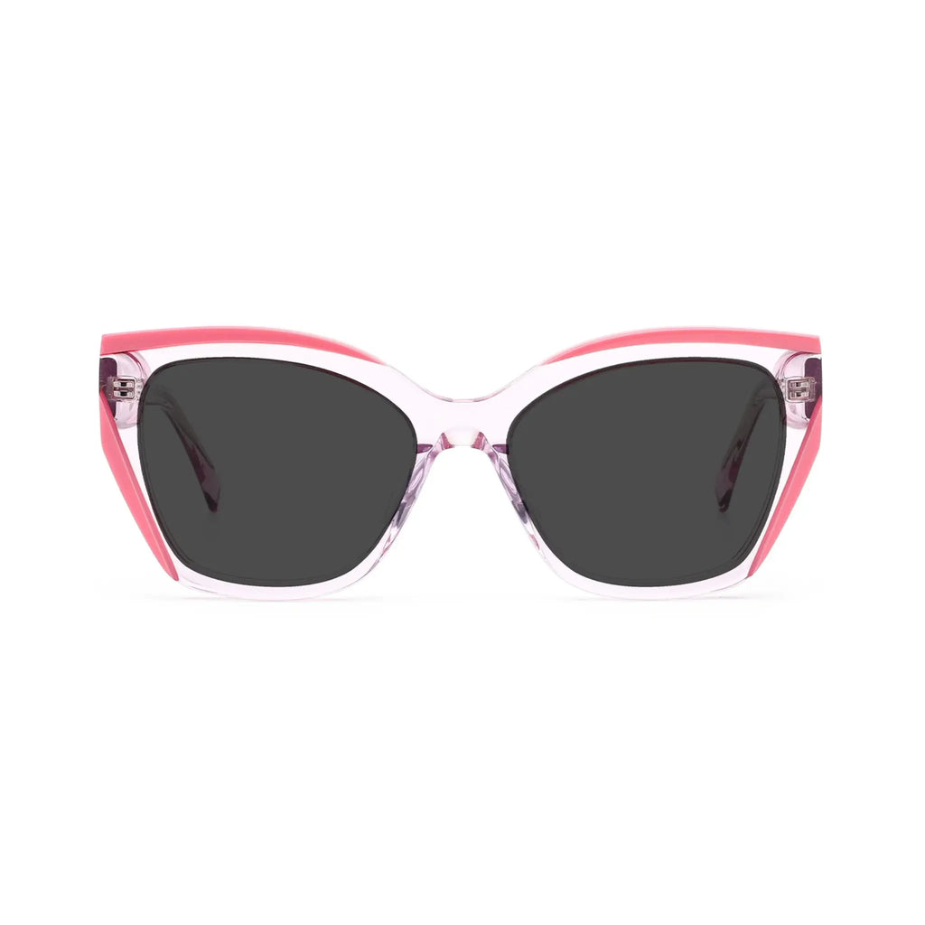 Betty’s Retro Shades Kitty sunglasses in marbled pink with dark grey lenses