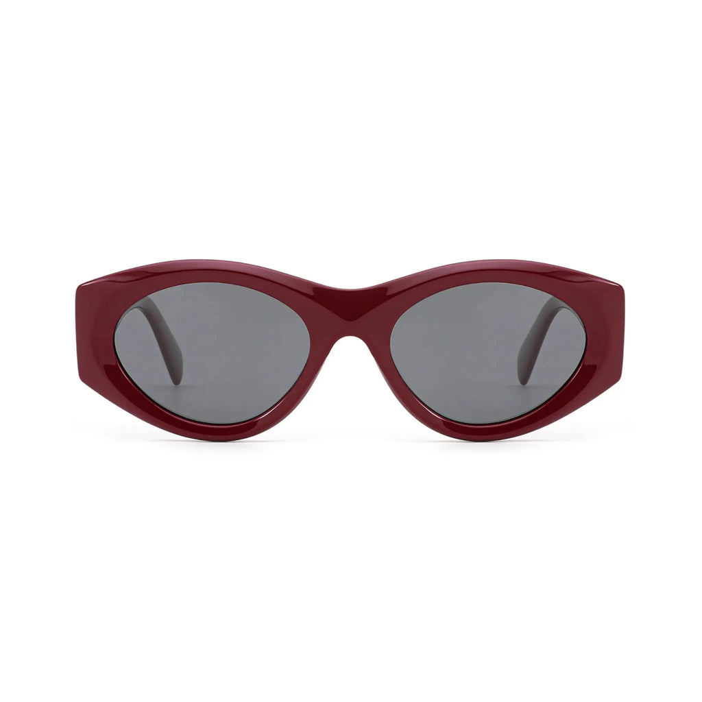 Betty’s Retro Shades Loretta sunglasses in wine red with dark grey lenses