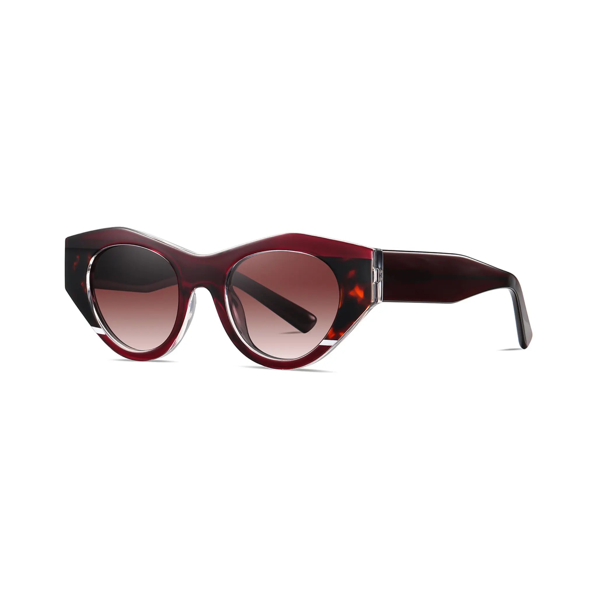 Betty’s Retro Shades Marilyn sunglasses in marbled brown with amber gradient lenses