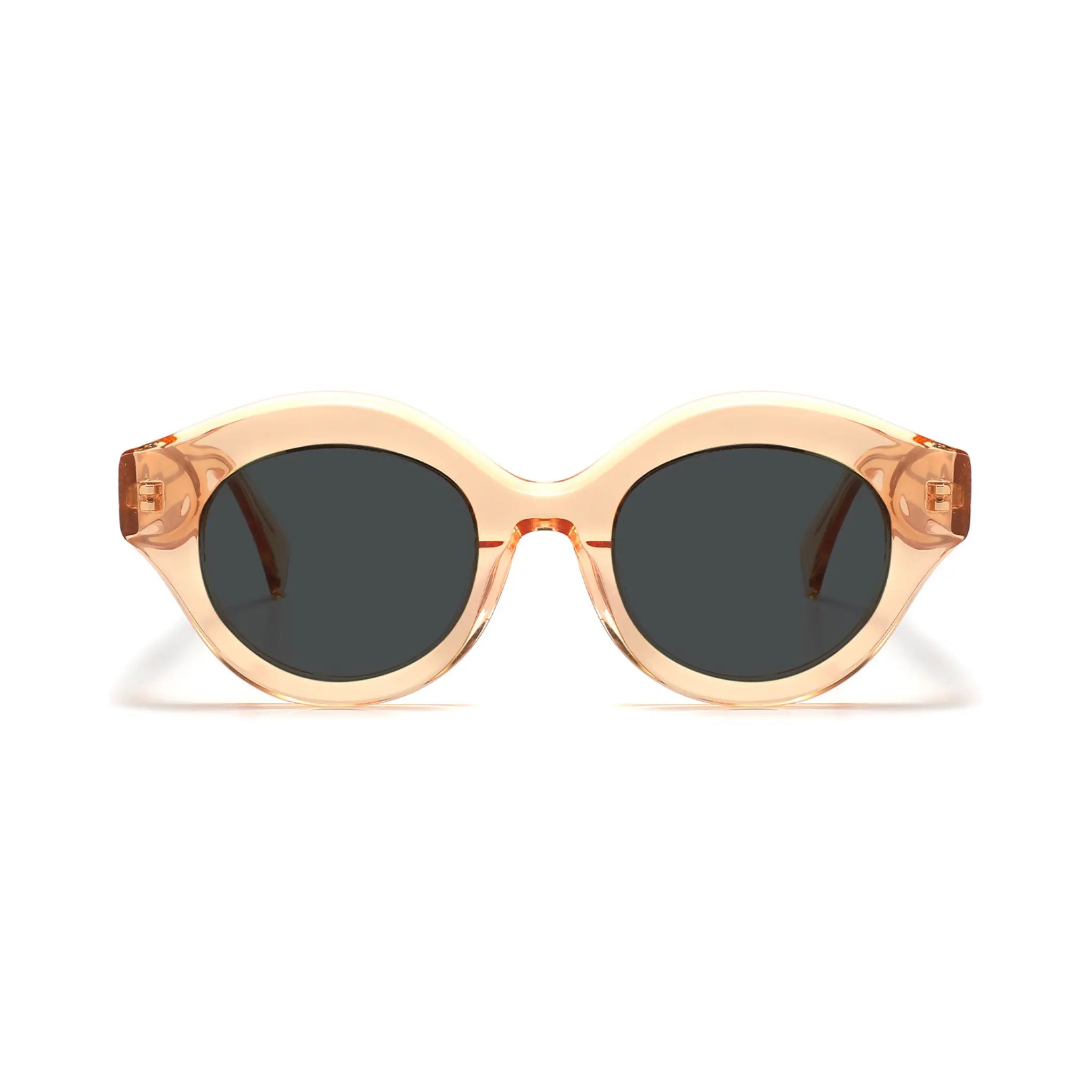 Betty’s Retro Shades Posey sunglasses in amber with dark grey lenses