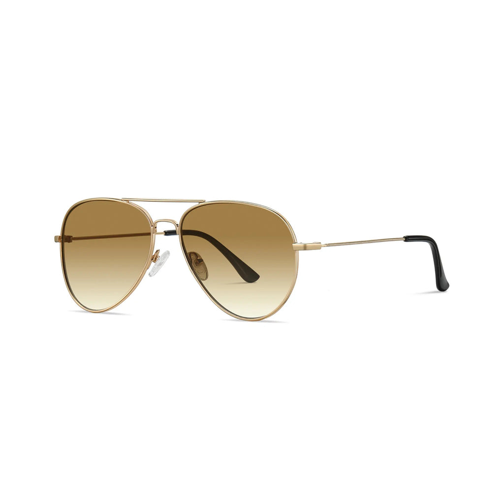 Betty’s Retro Shades Renee sunglasses in gold with amber gradient lenses