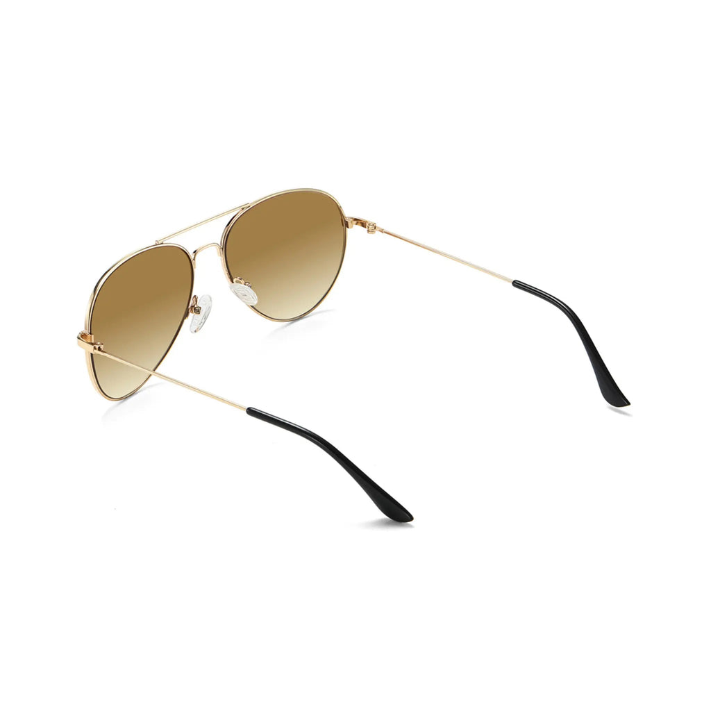 Betty’s Retro Shades Renee sunglasses in gold with amber gradient lenses
