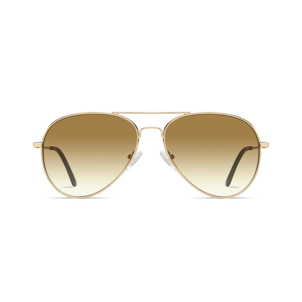 Betty’s Retro Shades Renee sunglasses in gold with amber gradient lenses
