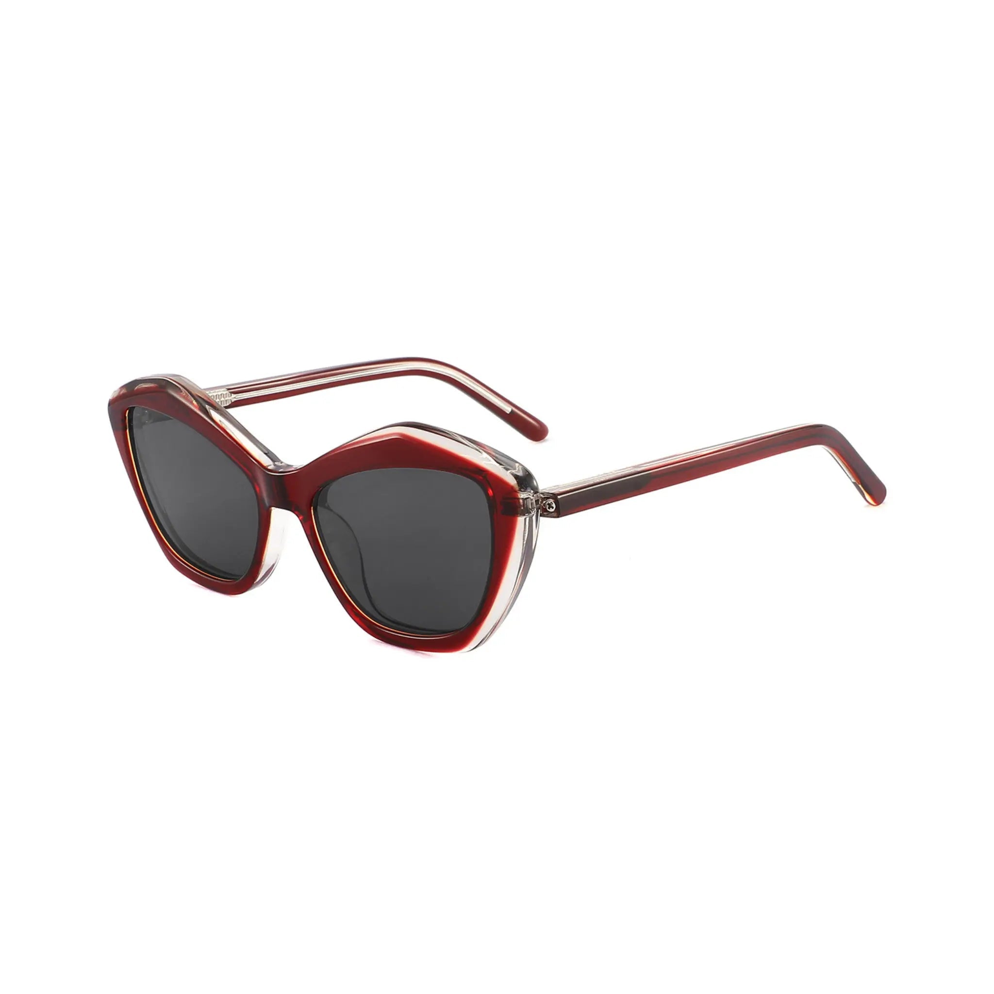 Betty’s Retro Shades Wanda sunglasses in wine red with dark grey lenses